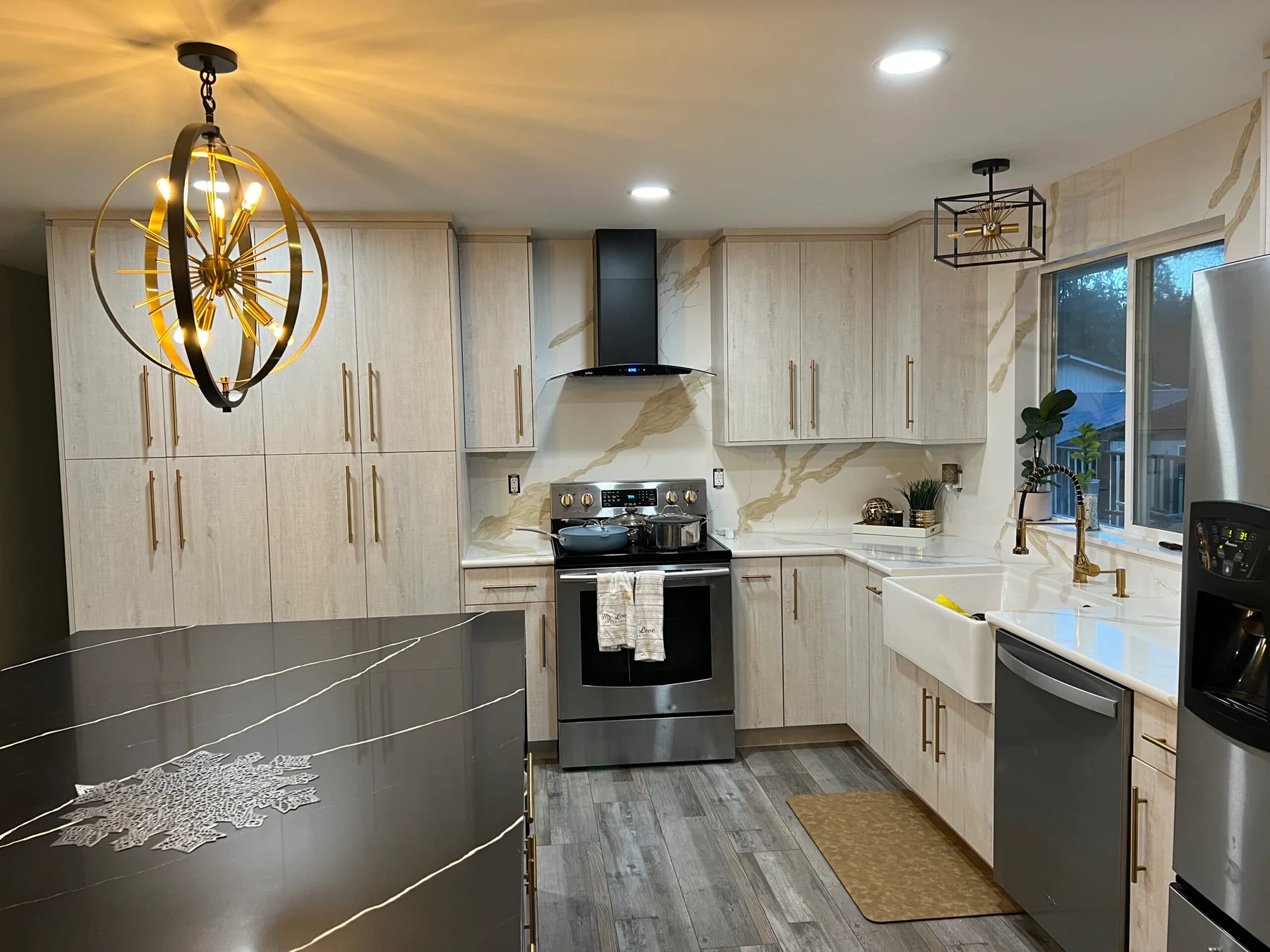 Metallic White Project completed interior
