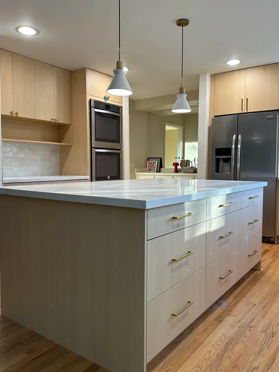 Completed kitchen or home project featuring Riva Oak