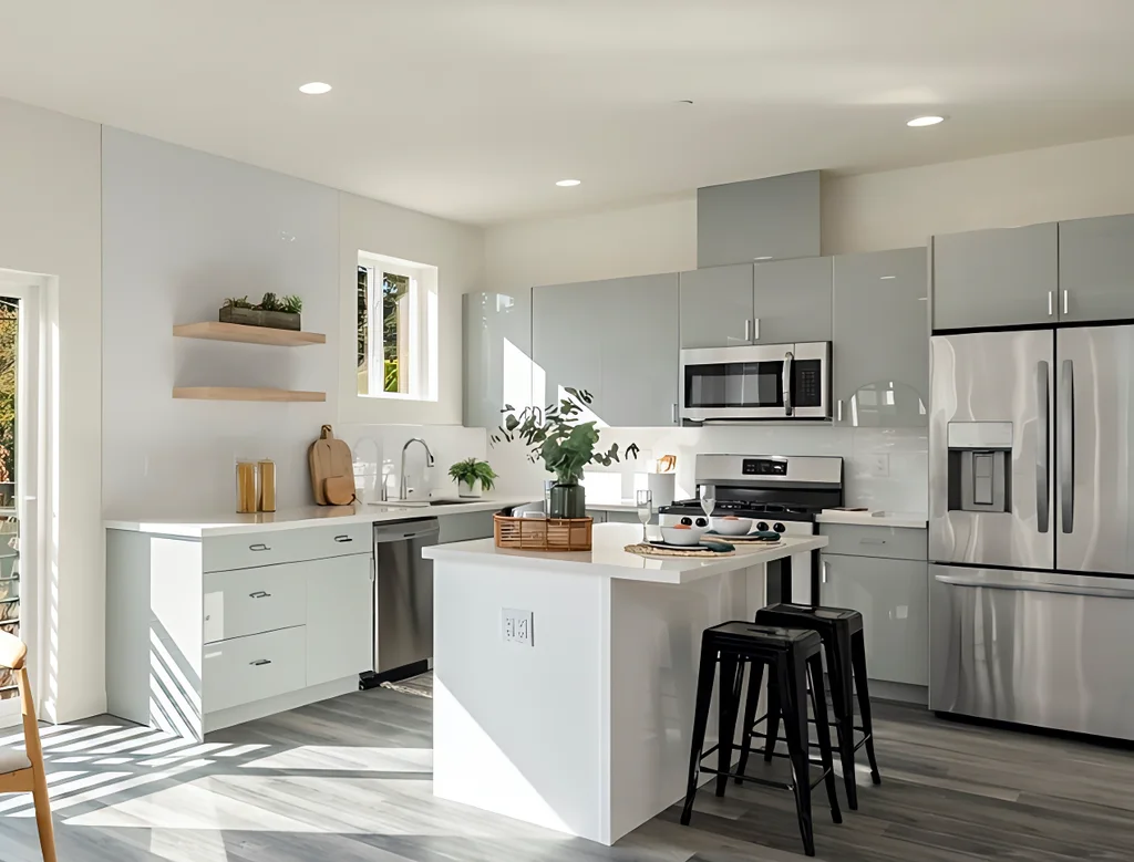 Metallic Grey Project completed interior