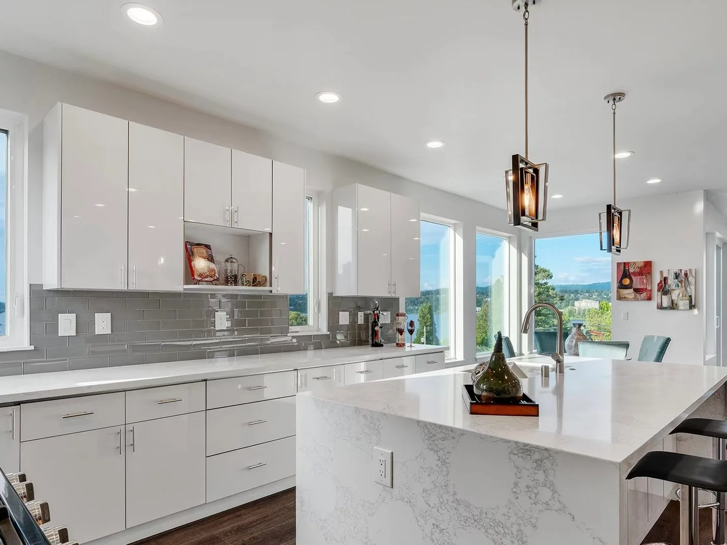 Glossy White Project completed interior