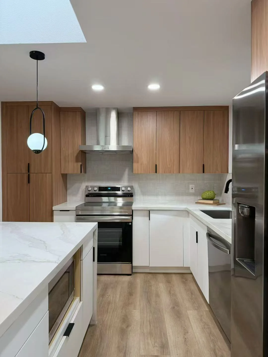 Kanas Oak + Matte White Project completed interior