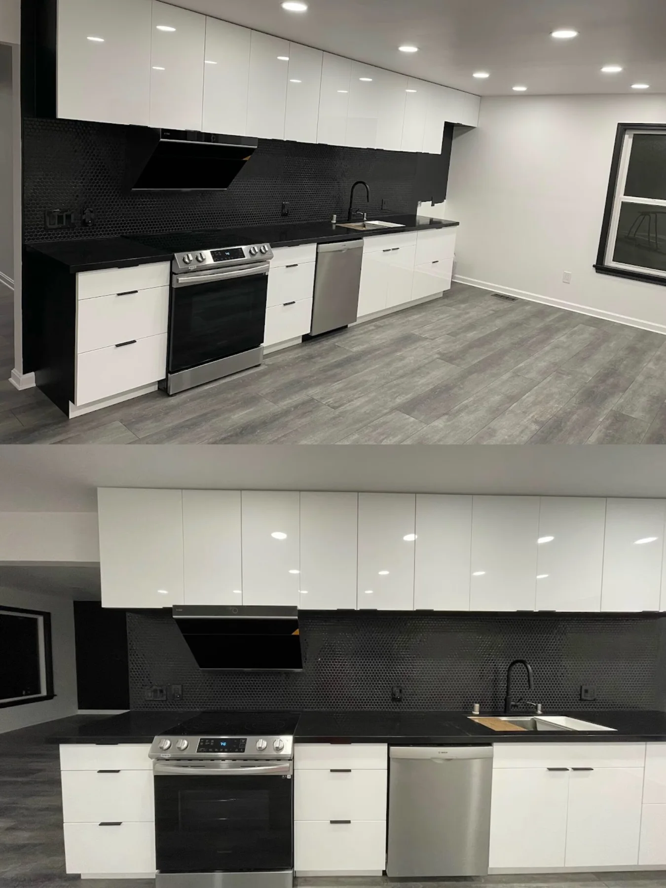 Glossy White Project completed interior