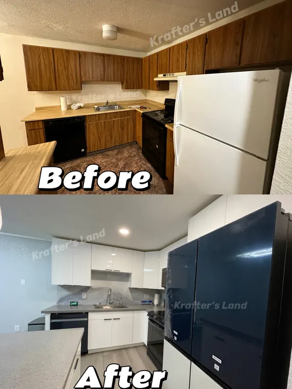 Completed kitchen or home project featuring Glossy White