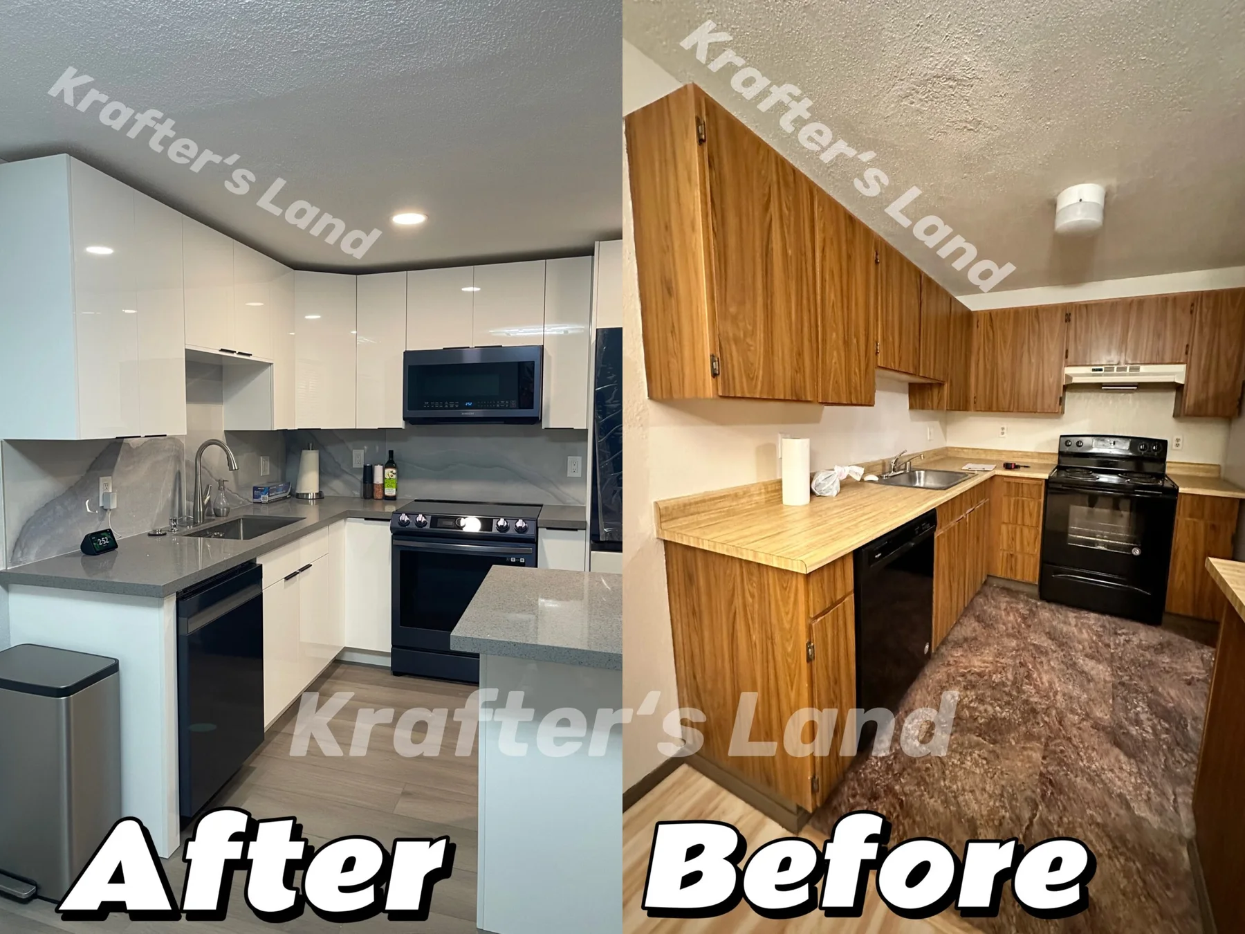 Glossy White Project completed interior