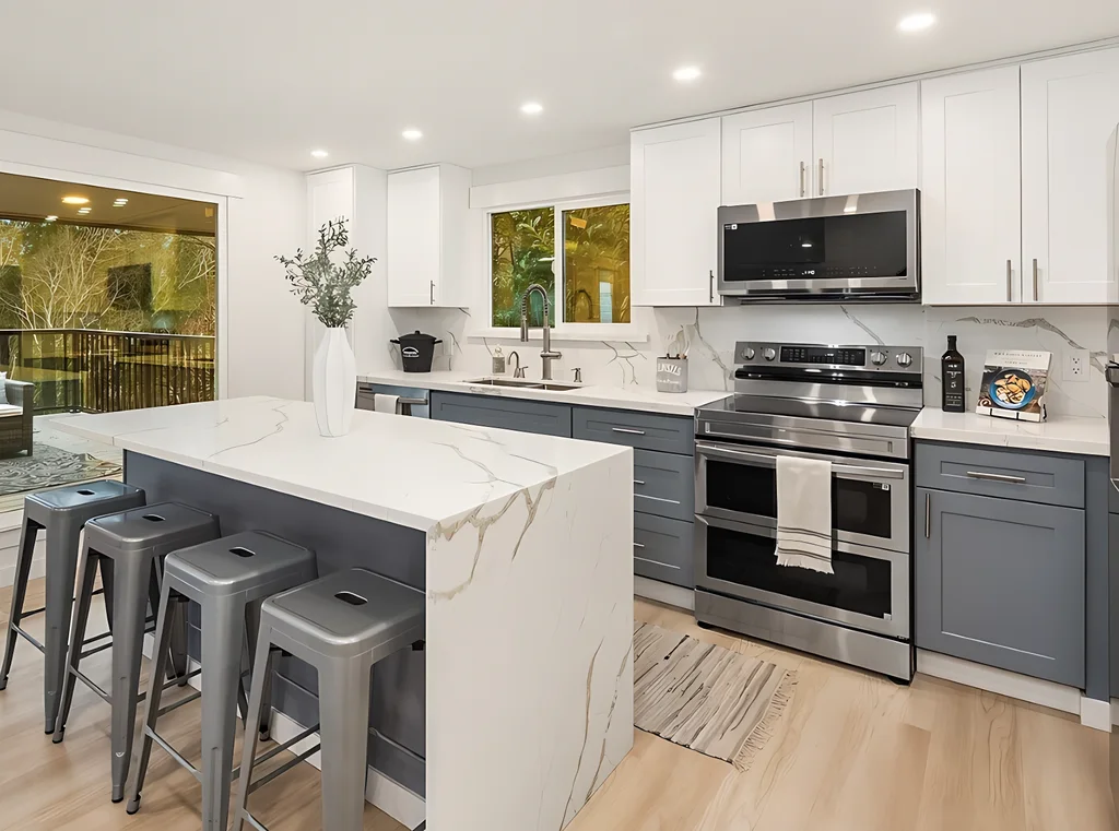 White Shaker + Grey Shaker Project completed interior