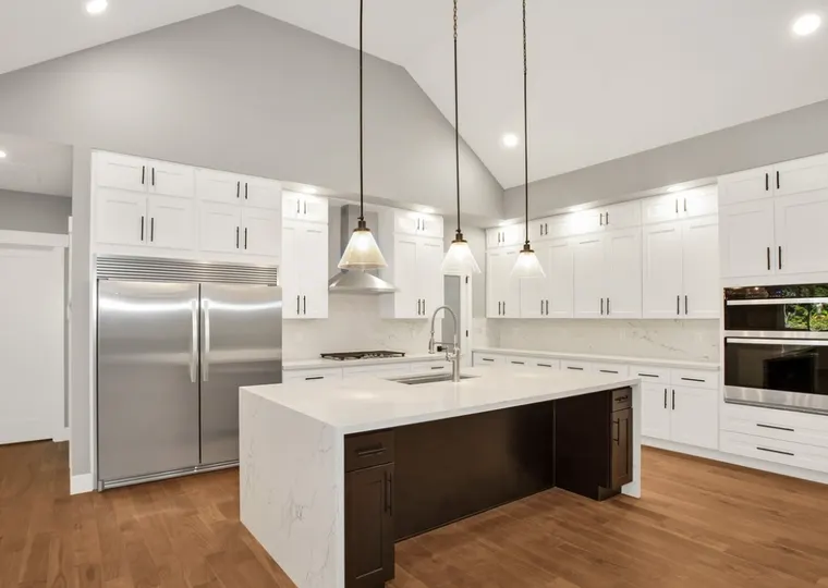 Completed kitchen or home project featuring White Shaker, Iron Shaker