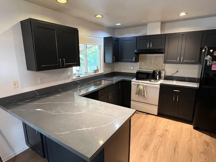 Completed kitchen or home project featuring Charcoal Shaker