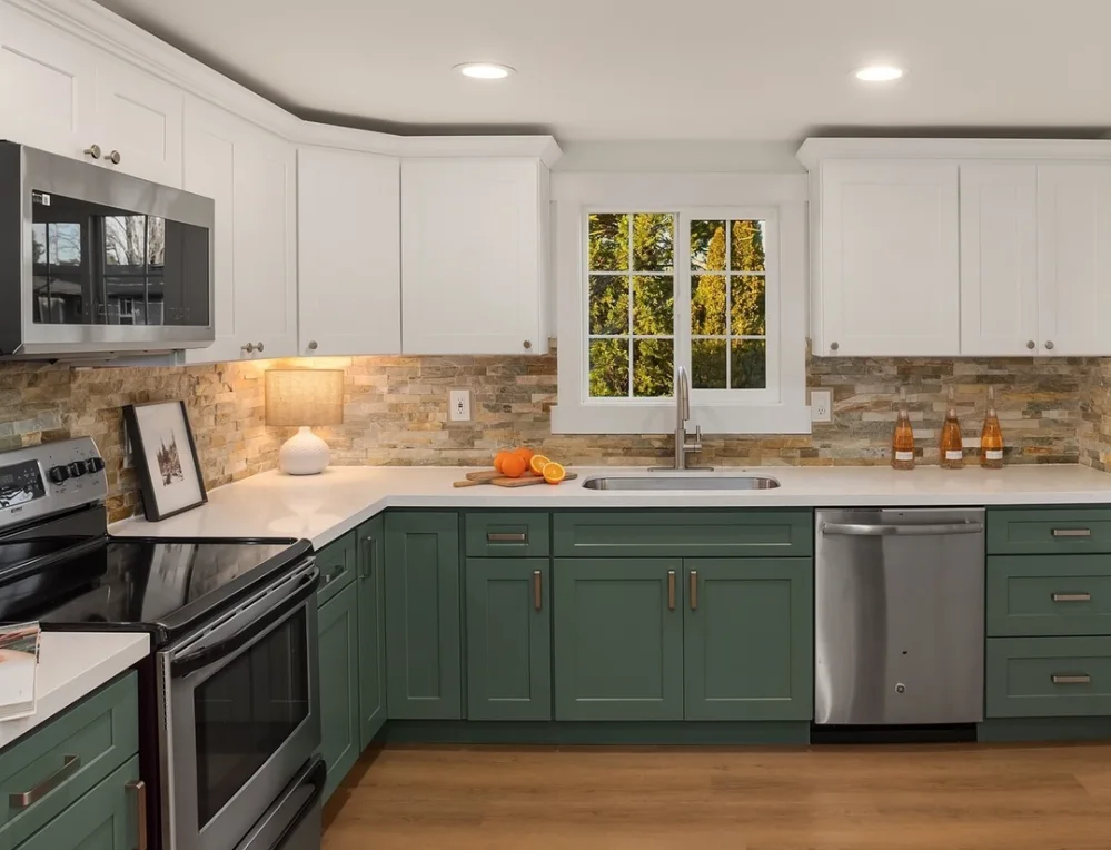 White Shaker + Mega Sage Project completed interior