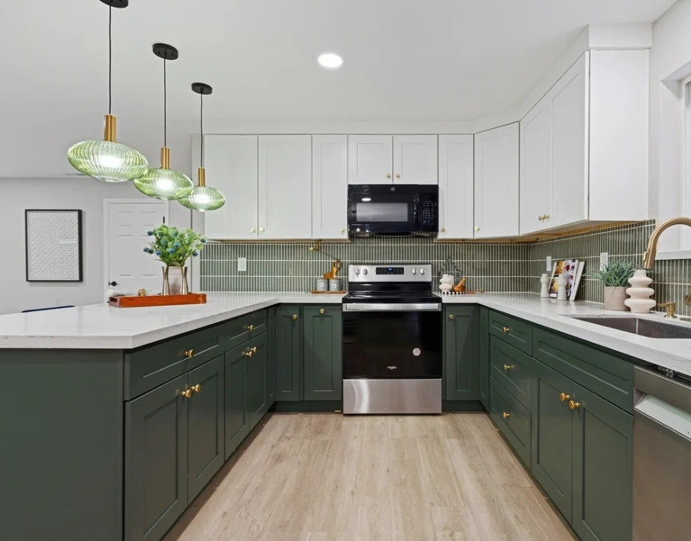 White Shaker + Mega Sage Project completed interior