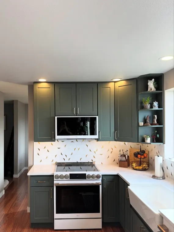 Completed kitchen or home project featuring Mega Sage