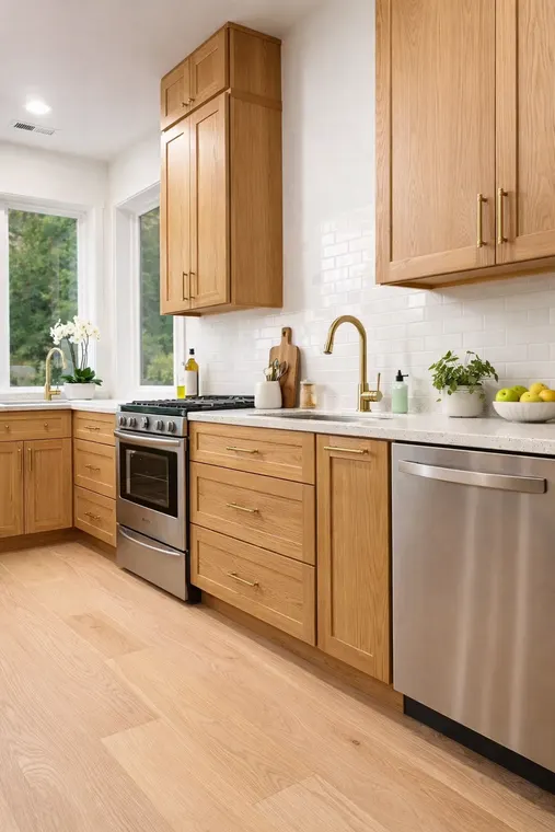 Completed kitchen or home project featuring White Oak Shaker