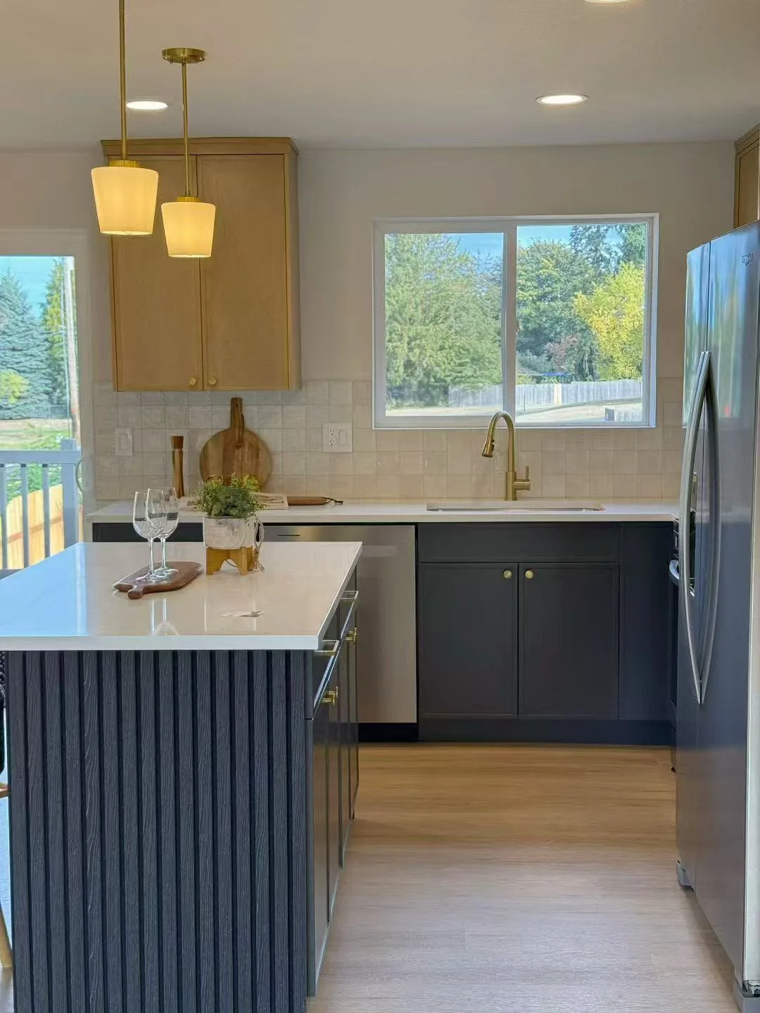 Slim Natural Ash + Slim Cold Black Project completed interior