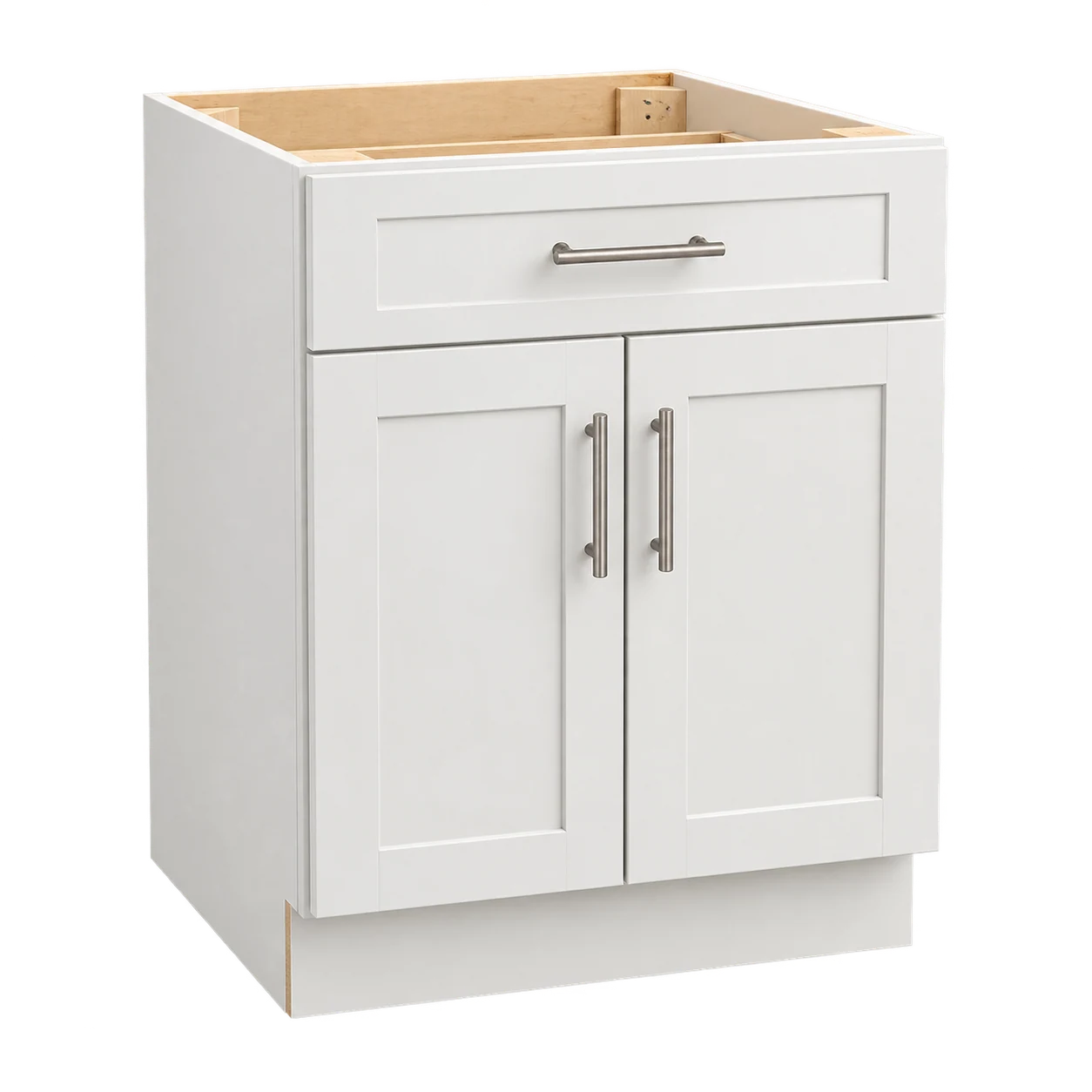 White Shaker base cabinet configuration